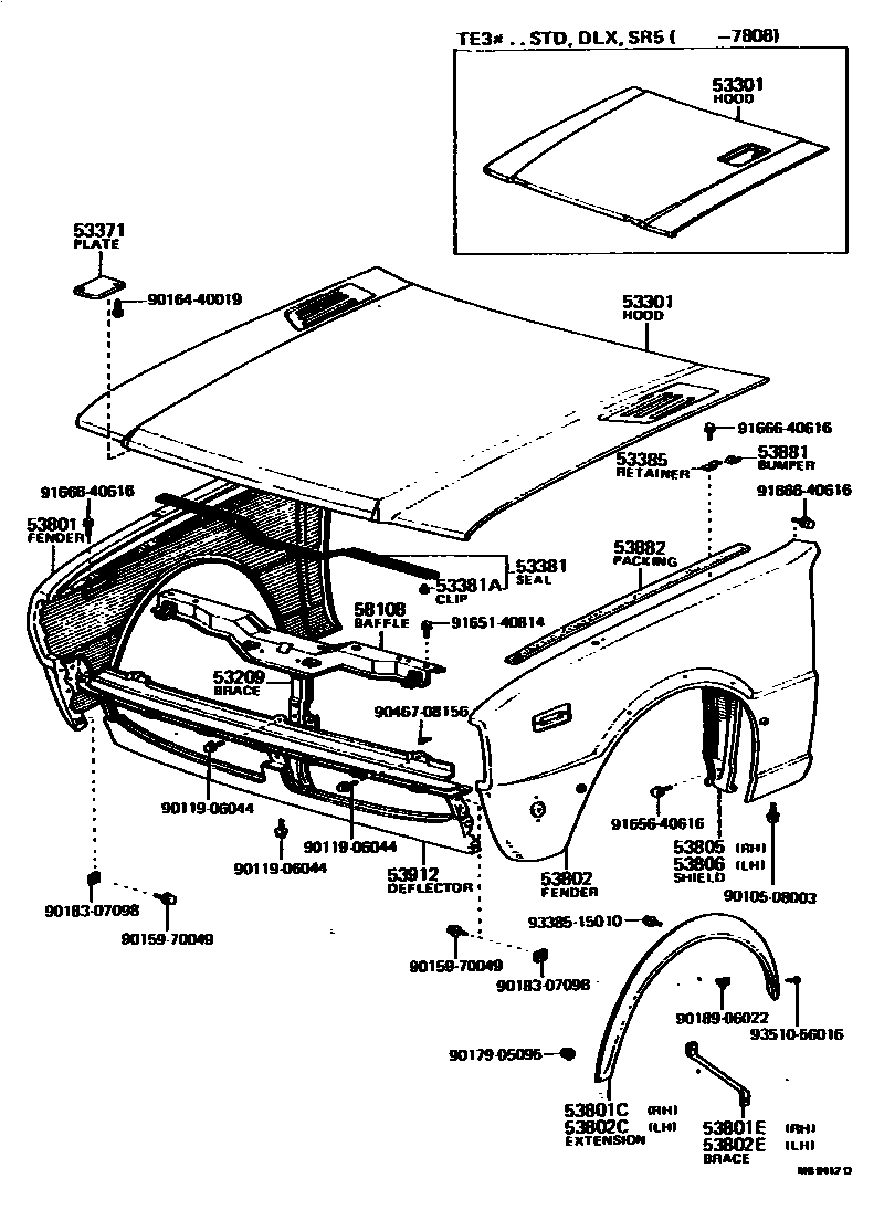 5302 — HOOD & FRONT FENDER