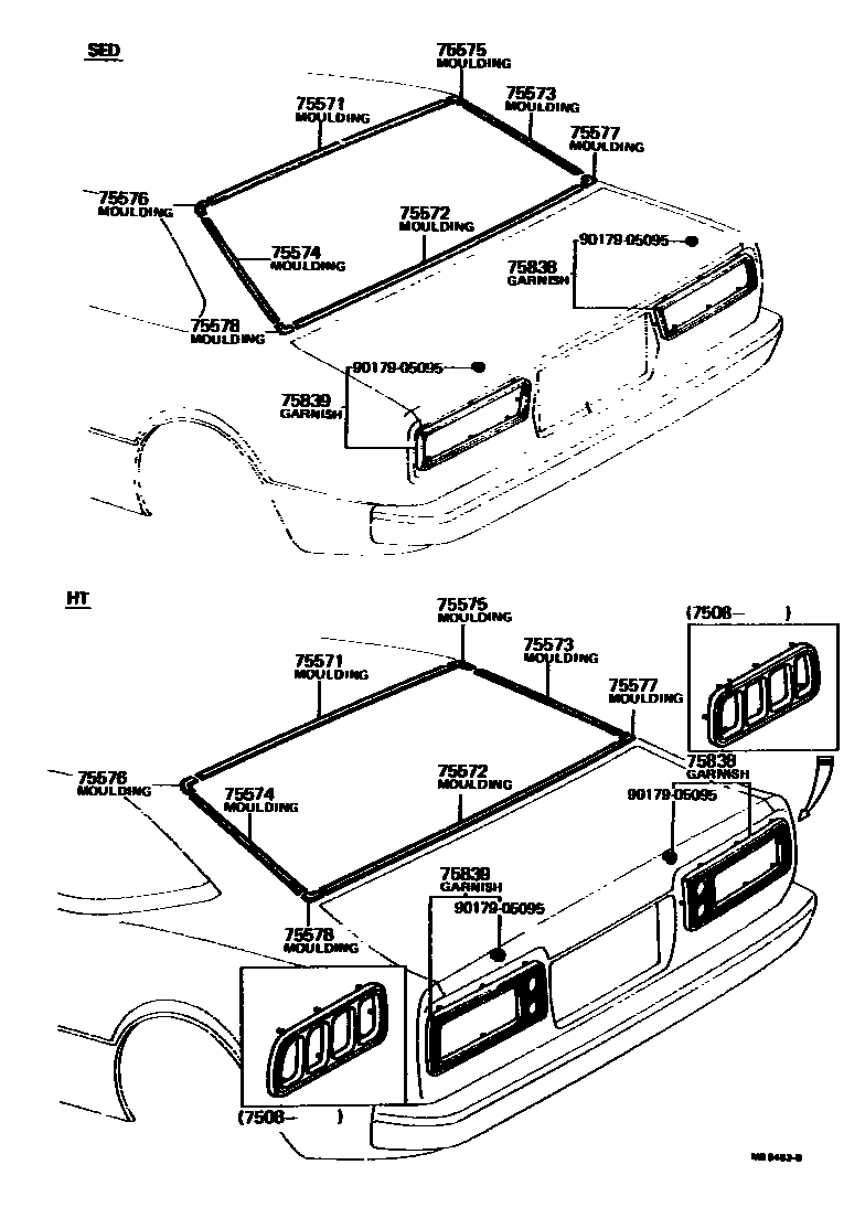 7504 — REAR MOULDING