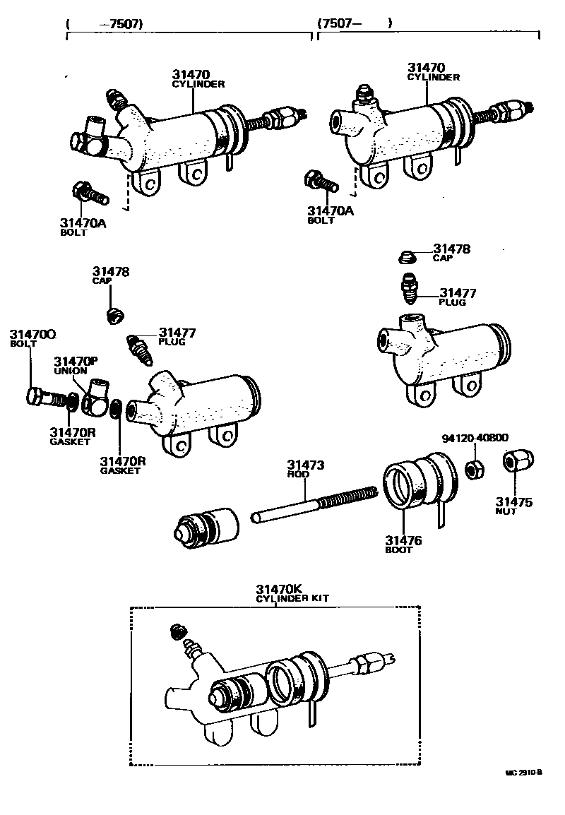 3105 — CLUTCH RELEASE CYLINDER