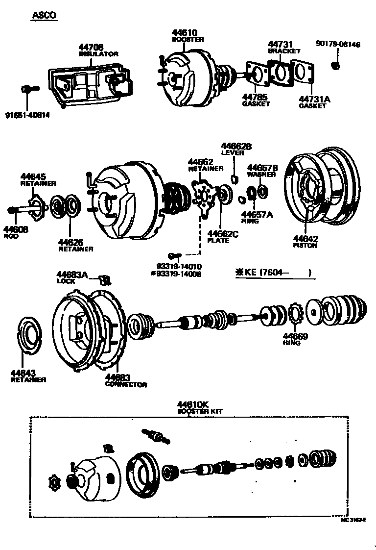 4703 — BRAKE BOOSTER & VACUUM TUBE