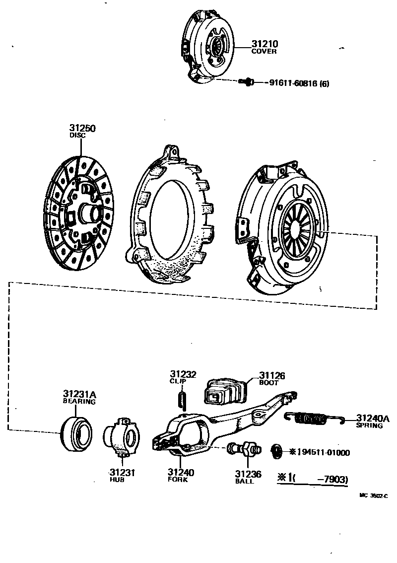 3101 — CLUTCH & RELEASE FORK