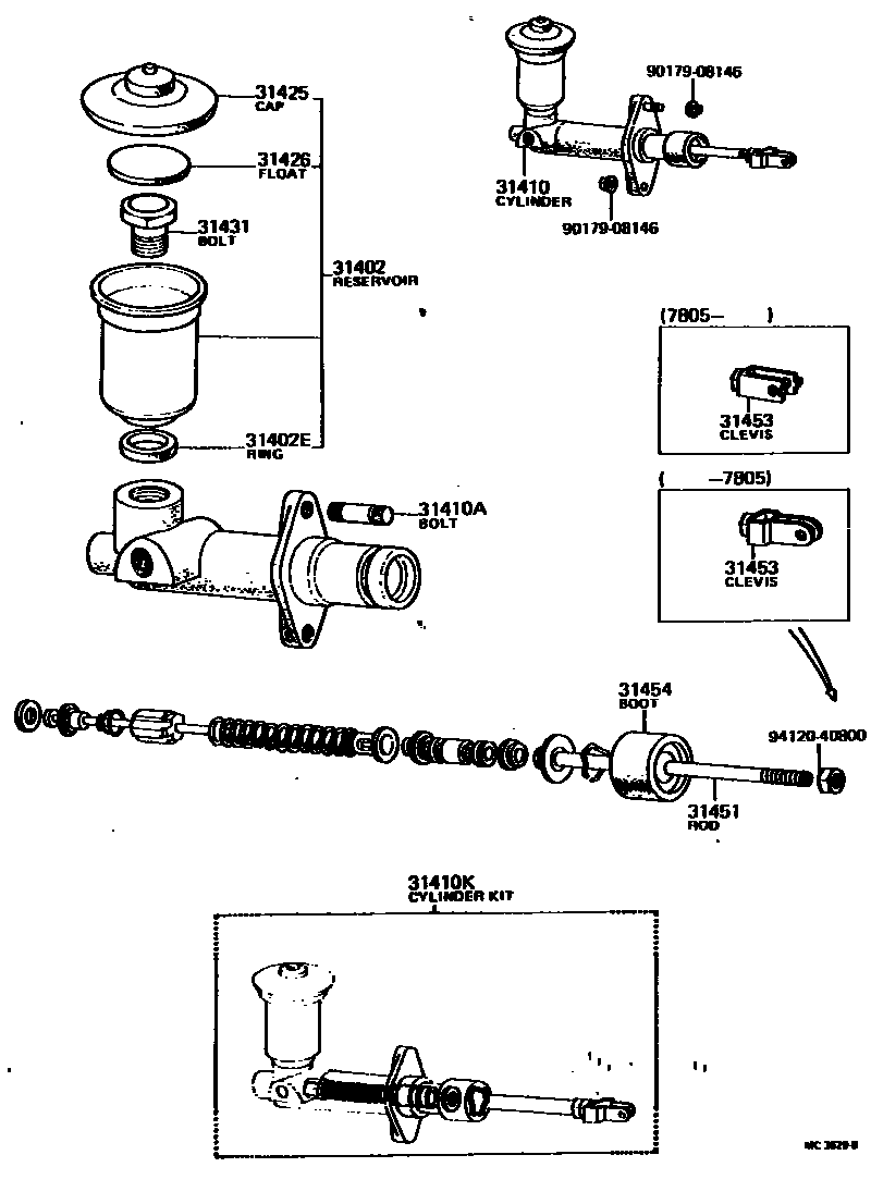 3103 — CLUTCH MASTER CYLINDER