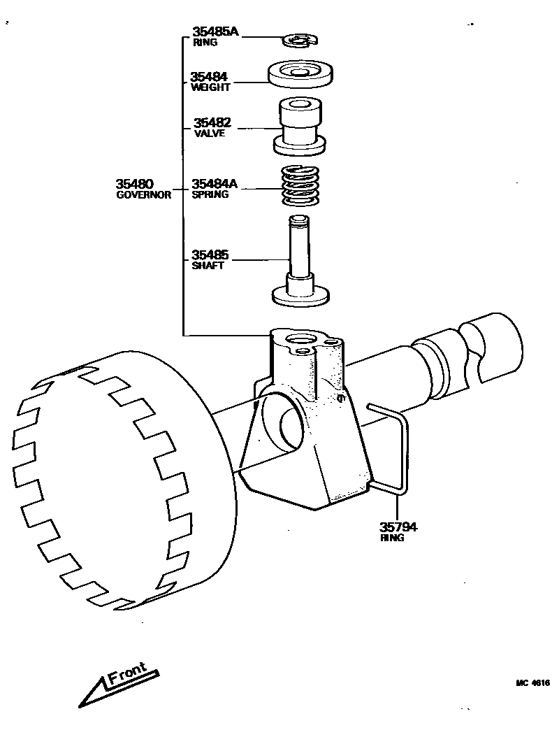3511 — REAR OIL PUMP & GOVERNOR (ATM)