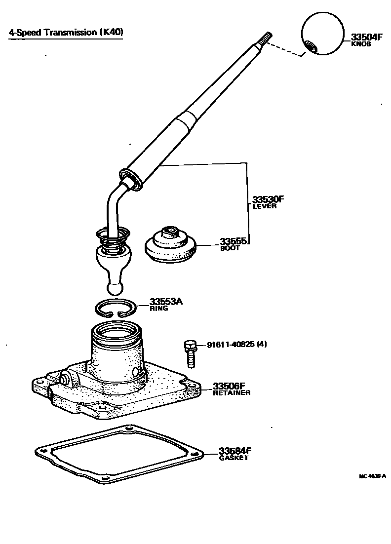 3312 — SHIFT LEVER & RETAINER