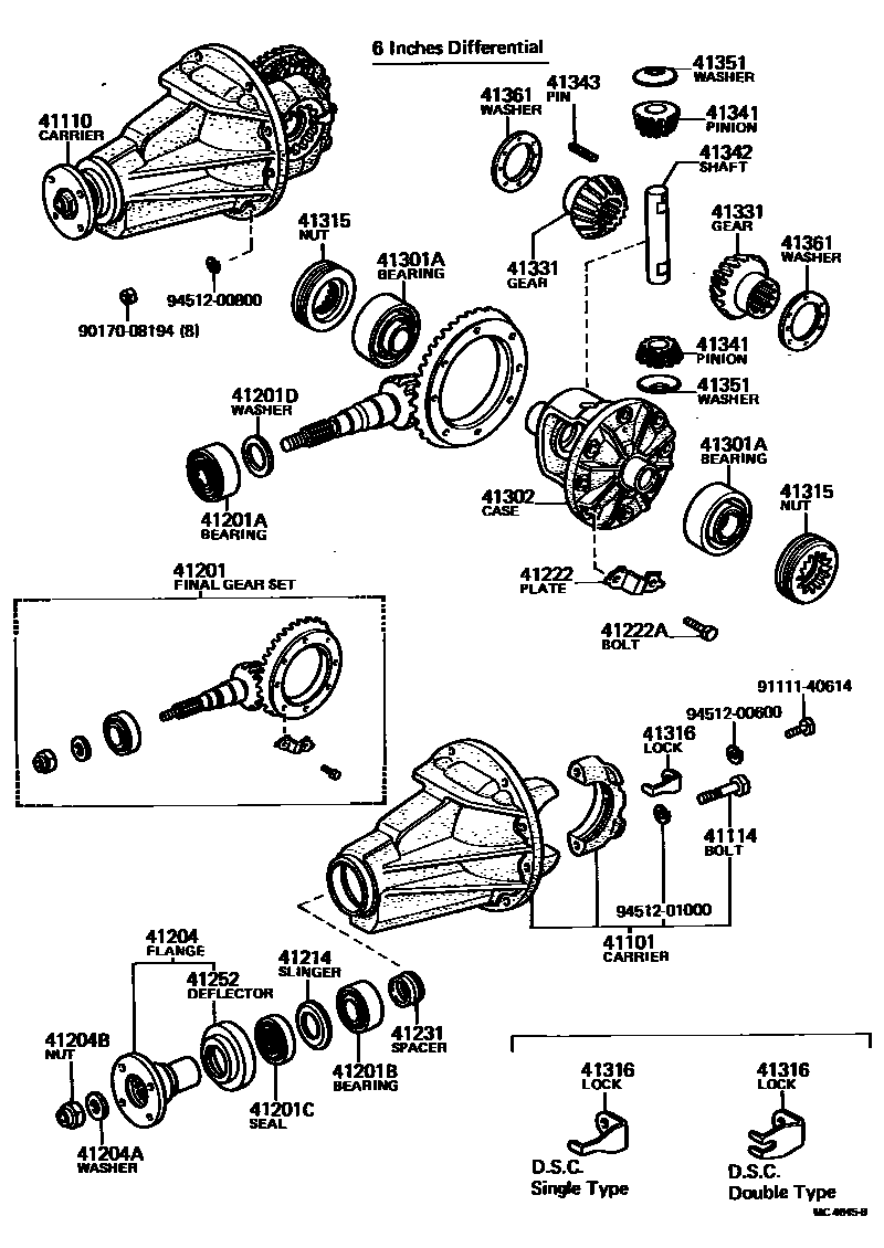 4101 — REAR AXLE HOUSING & DIFFERENTIAL