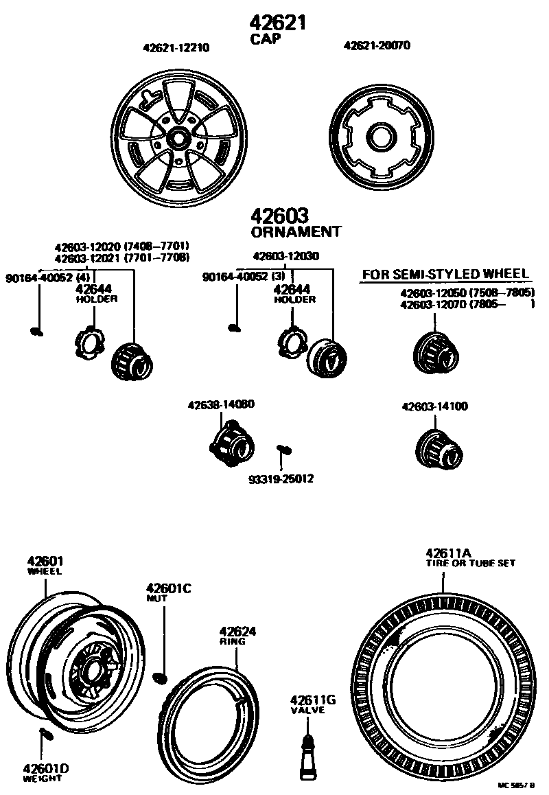 4103 — DISC WHEEL & WHEEL CAP