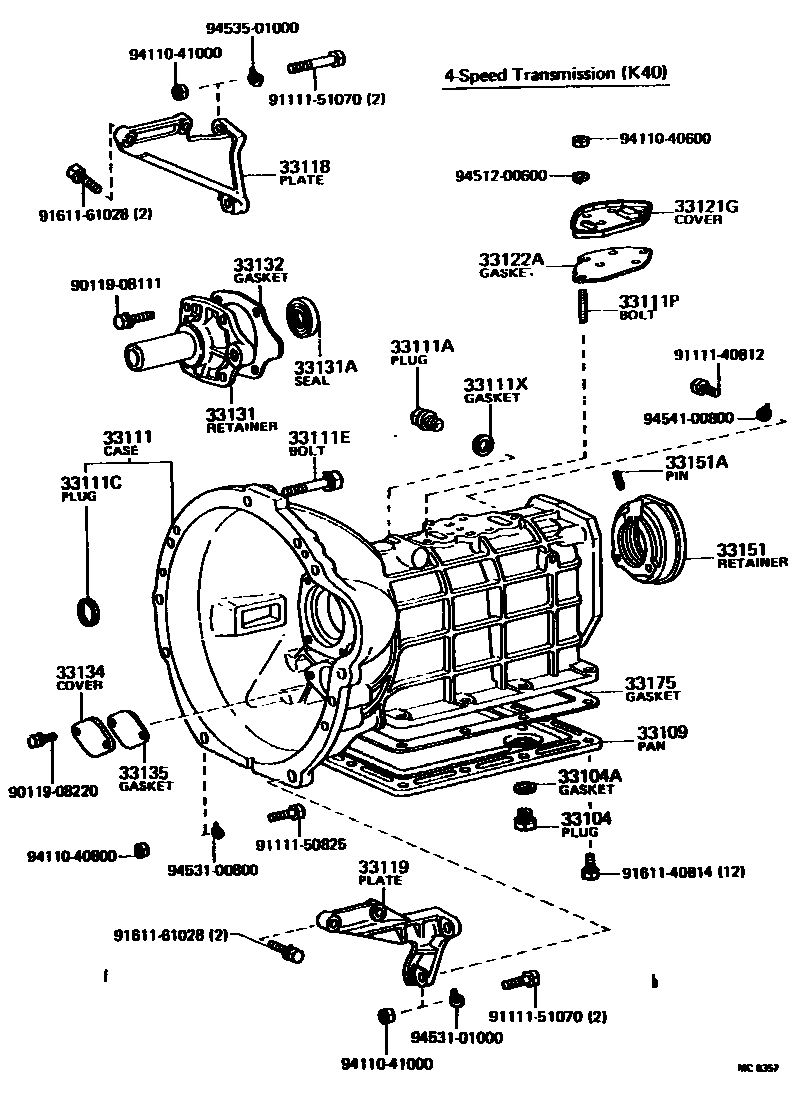 3302 — CLUTCH HOUSING & TRANSMISSION CASE (MTM)