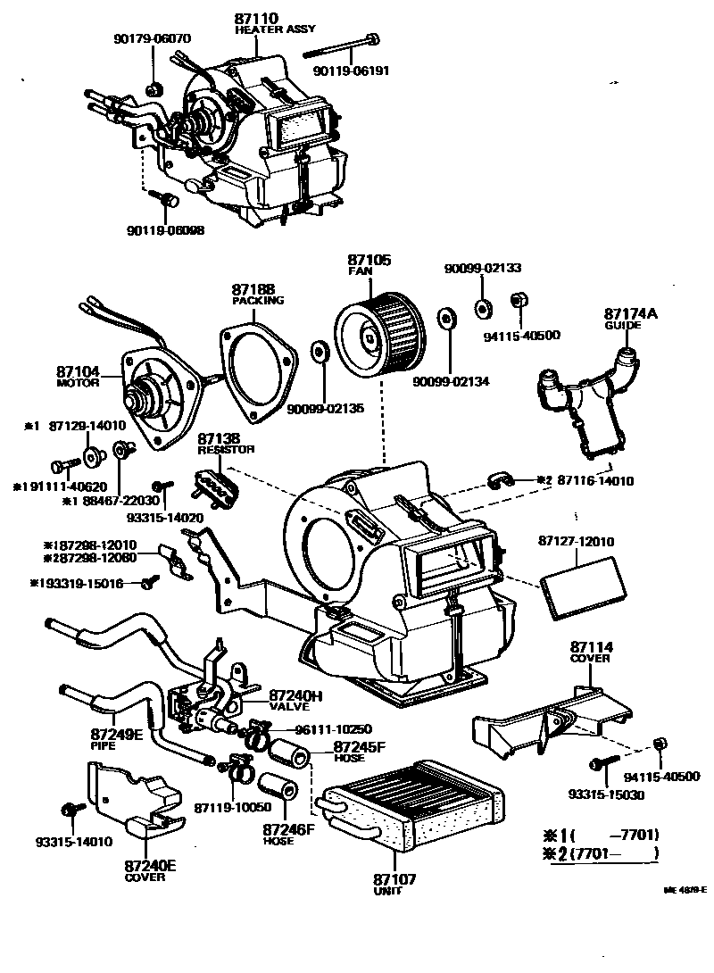 8712 — HEATING & AIR CONDITIONING - HEATER UNIT & BLOWER