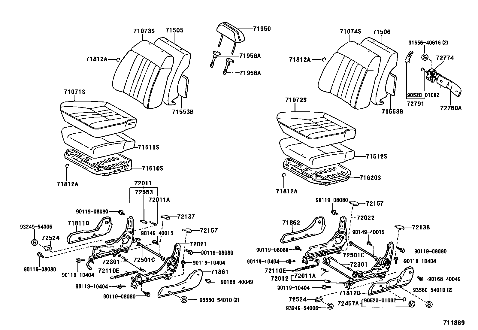 7101 — FRONT SEAT & SEAT TRACK
