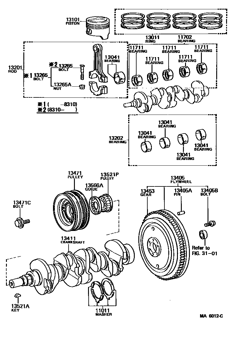 1301 — CRANKSHAFT & PISTON