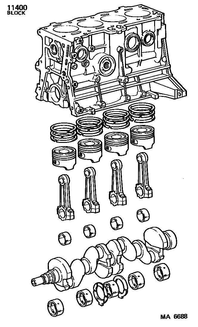 1102 — SHORT BLOCK ASSEMBLY