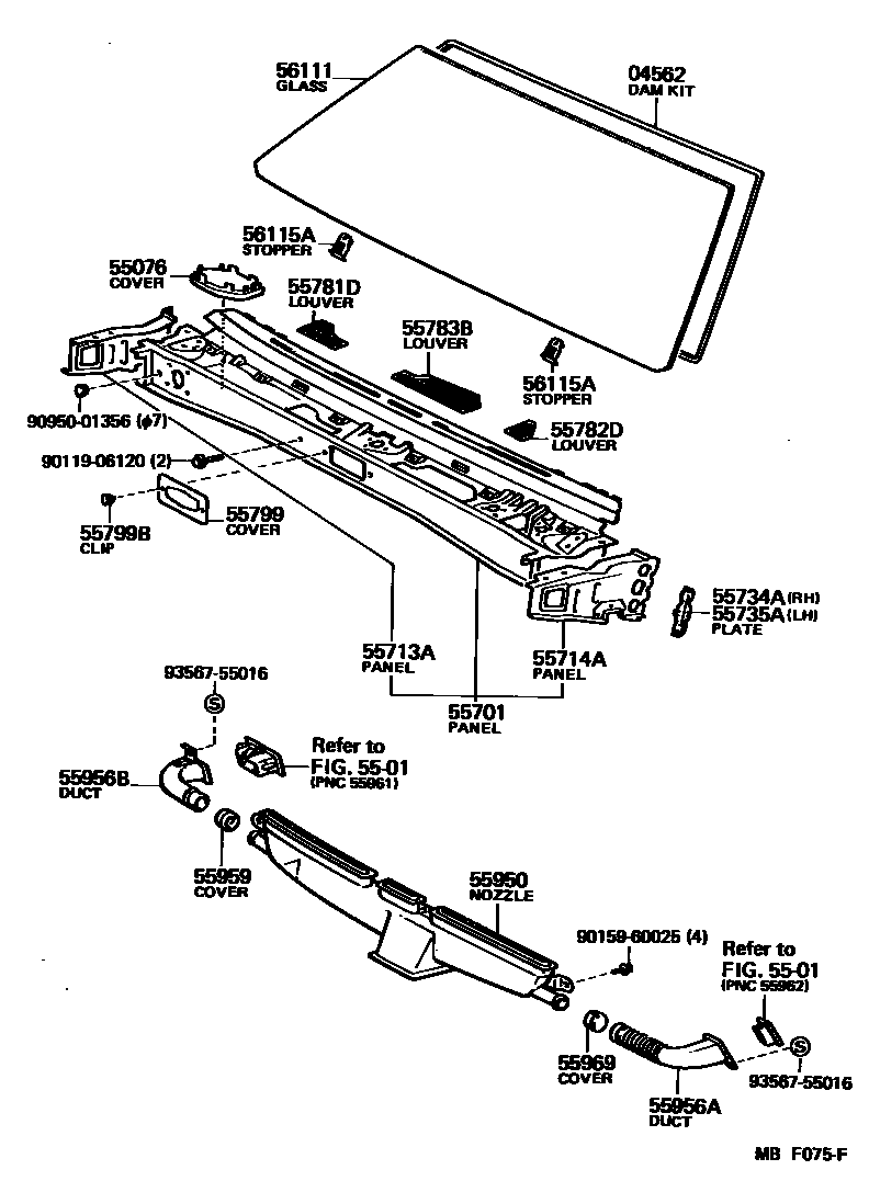 5503 — COWL PANEL & WINDSHIELD GLASS