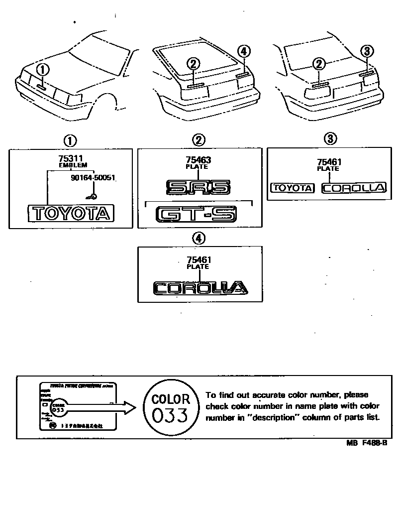 7501 — EMBLEM & NAME PLATE (EXTERIOR & INTERIOR)