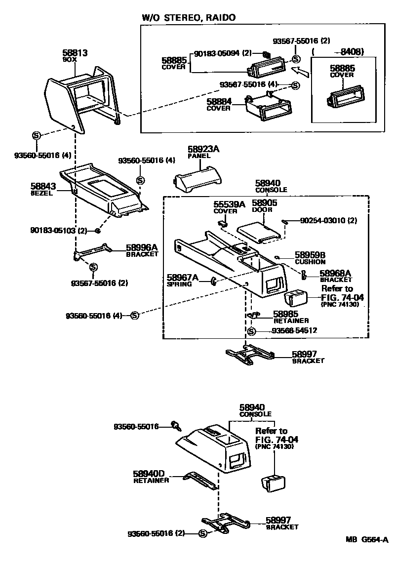 5806 — CONSOLE BOX & BRACKET
