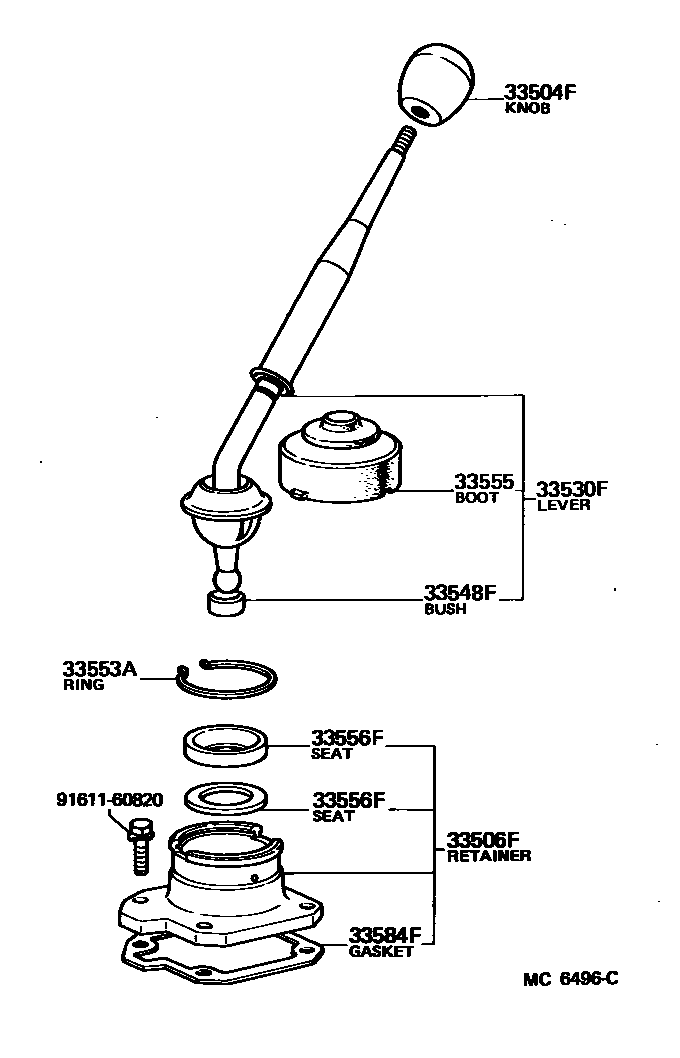 3312 — SHIFT LEVER & RETAINER