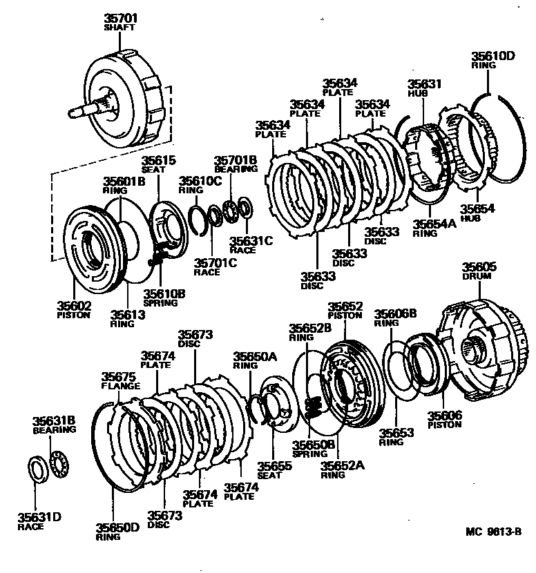 3507 — BRAKE BAND & MULTIPLE DISC CLUTCH (ATM)