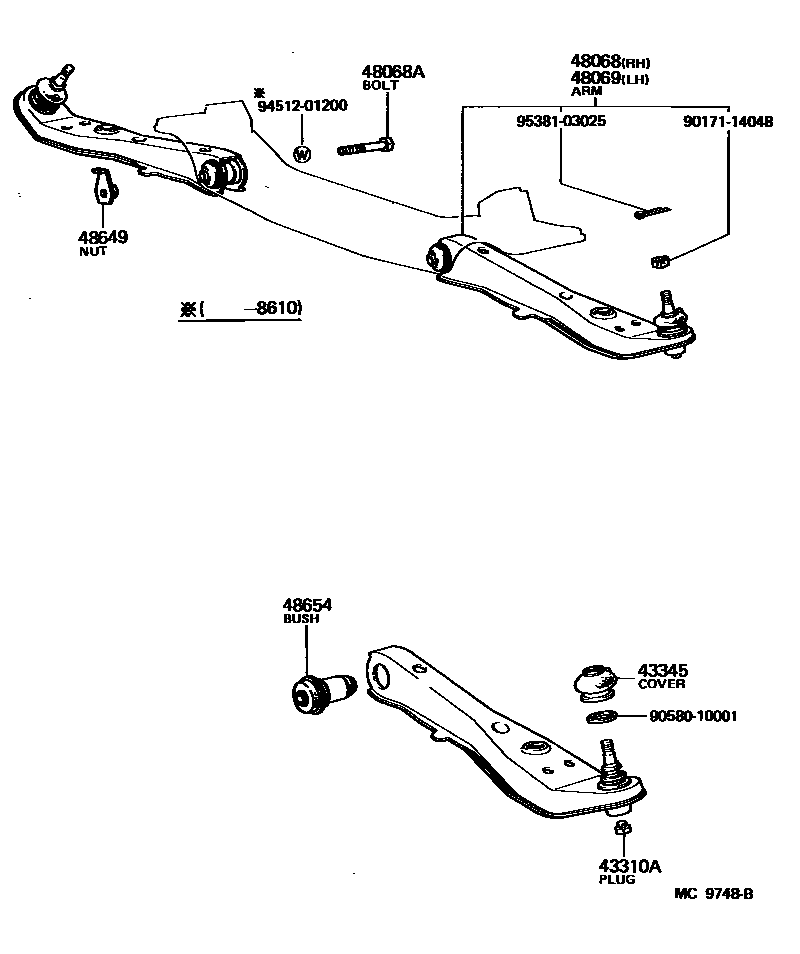 4802 — FRONT AXLE ARM & STEERING KNUCKLE