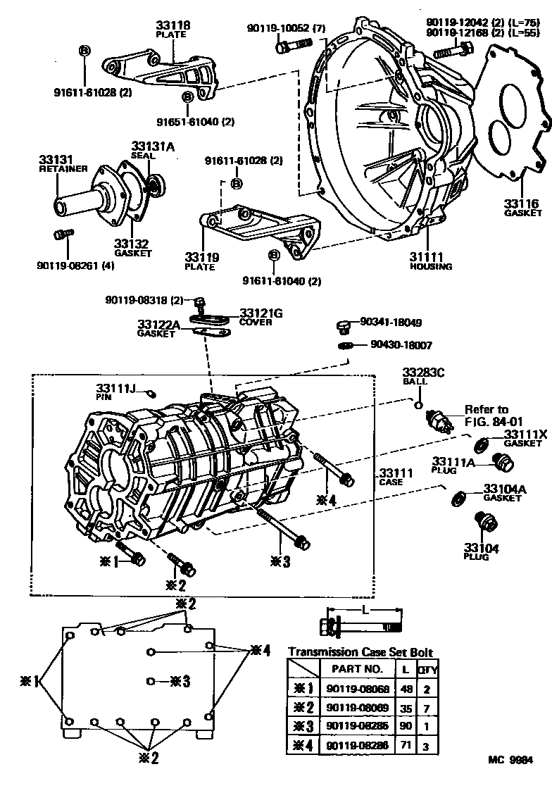 3302 — CLUTCH HOUSING & TRANSMISSION CASE (MTM)