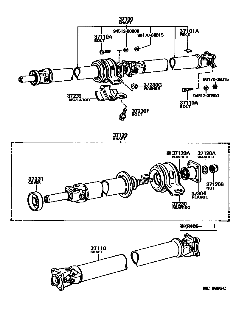 3701 — PROPELLER SHAFT & UNIVERSAL JOINT