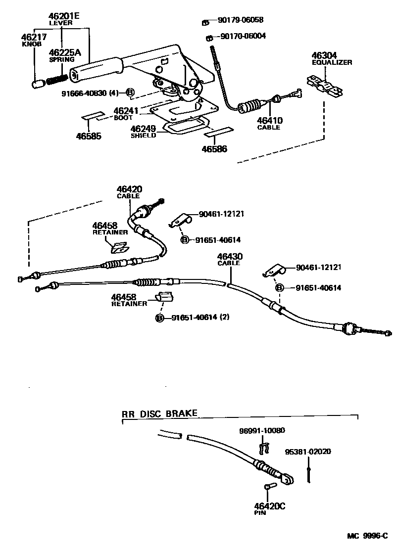 4601 — PARKING BRAKE & CABLE