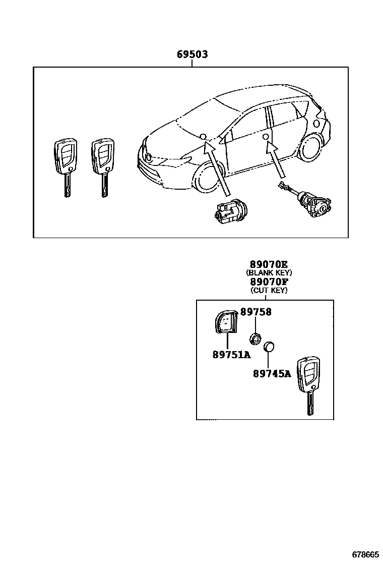 6712 — LOCK CYLINDER SET