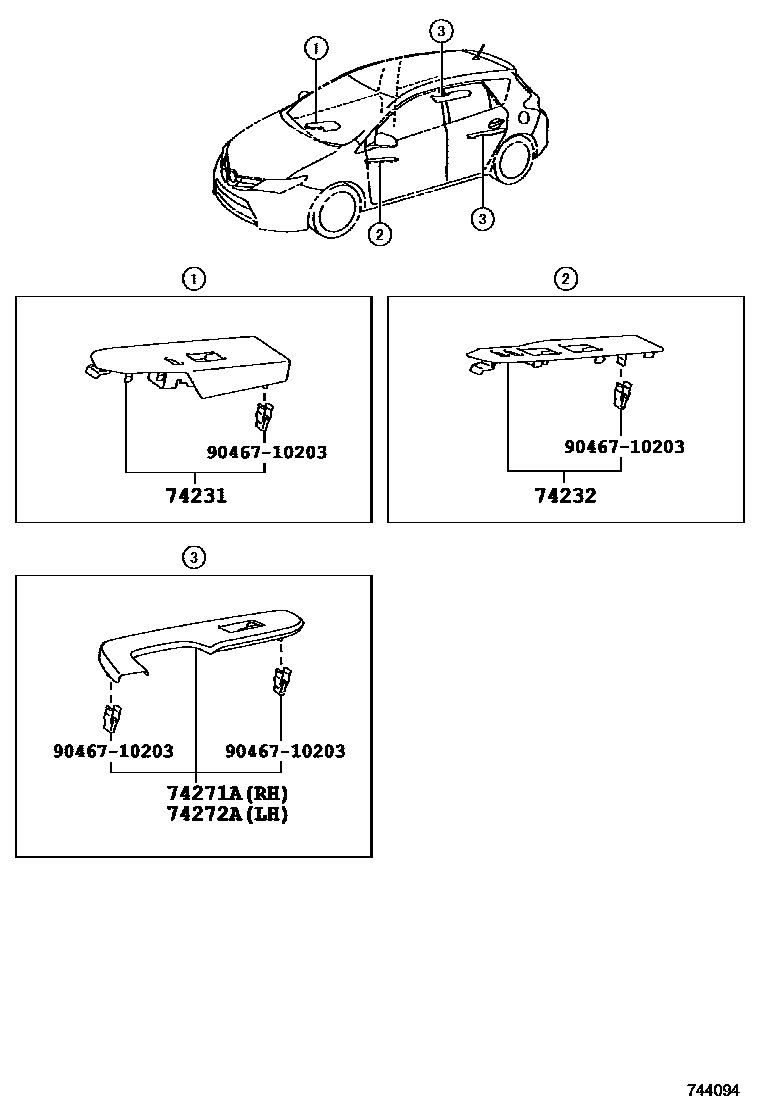 7401 — ARMREST & VISOR
