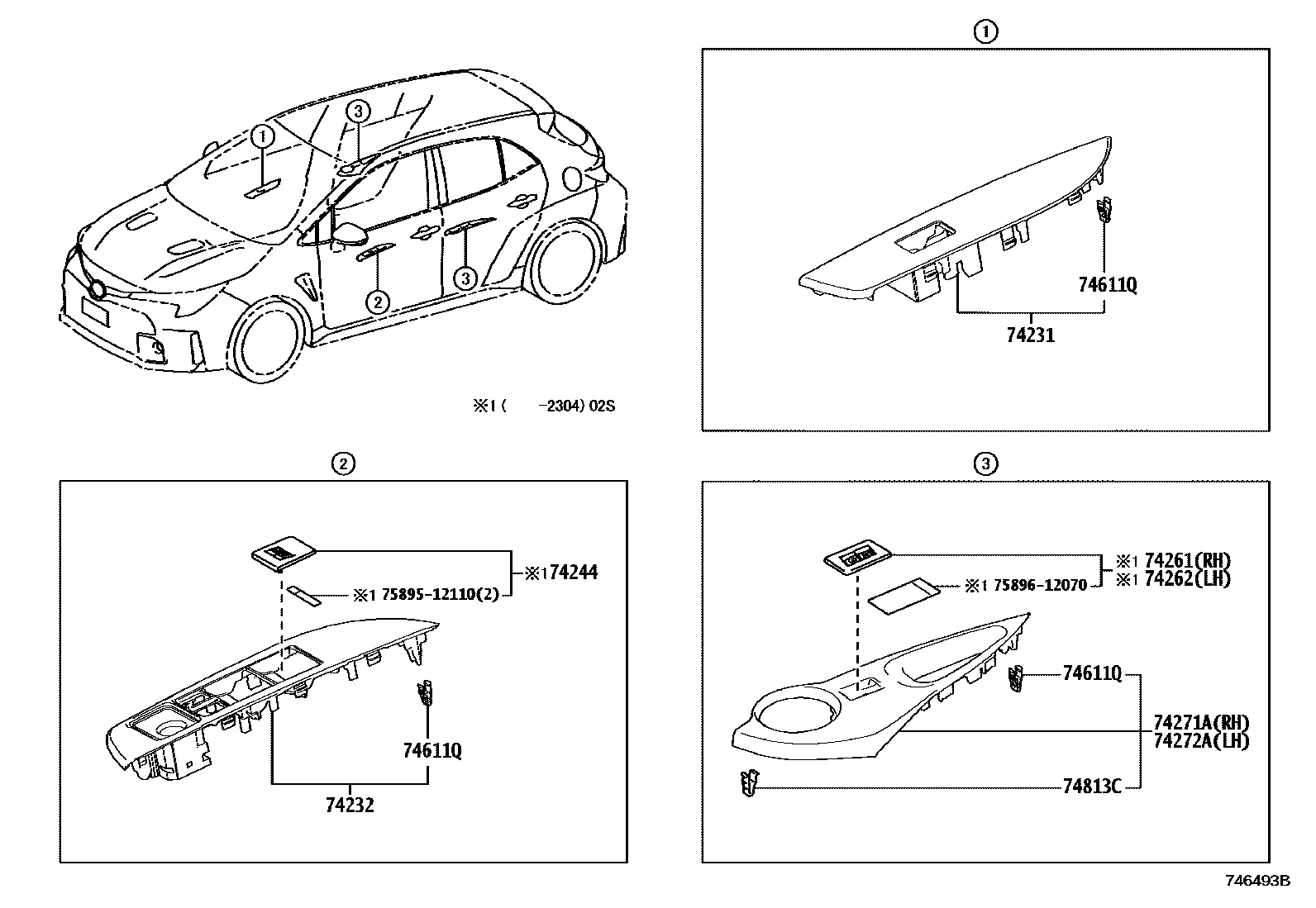 7401 — ARMREST & VISOR