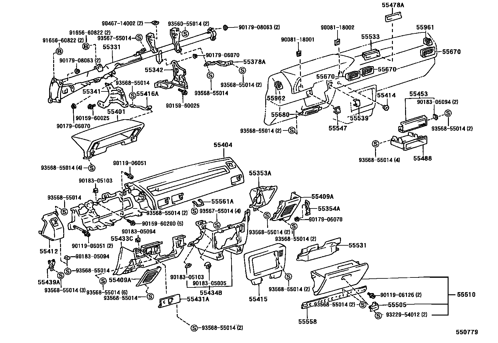 5501 — INSTRUMENT PANEL & GLOVE COMPARTMENT