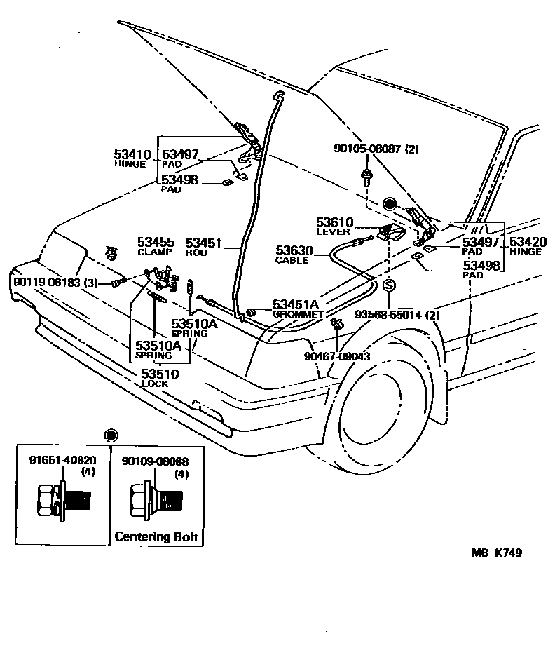 5303 — HOOD LOCK & HINGE