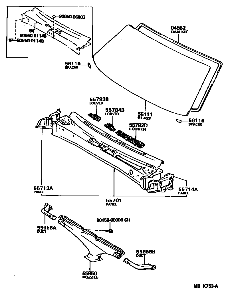 5503 — COWL PANEL & WINDSHIELD GLASS