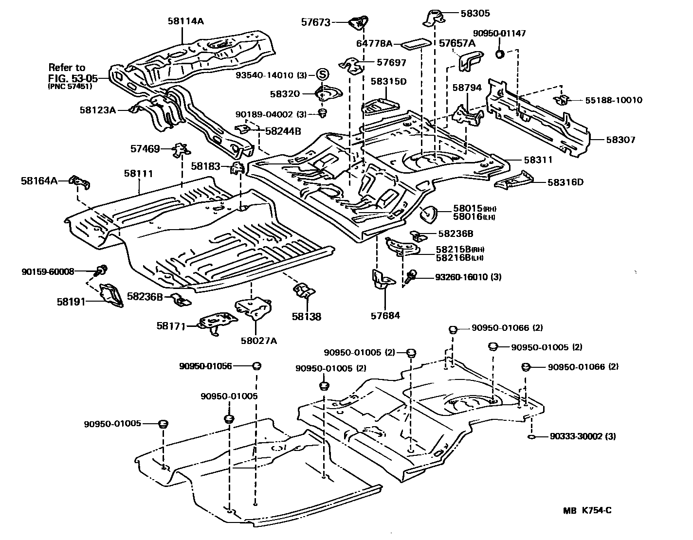 5801 — FLOOR PAN & LOWER BACK PANEL