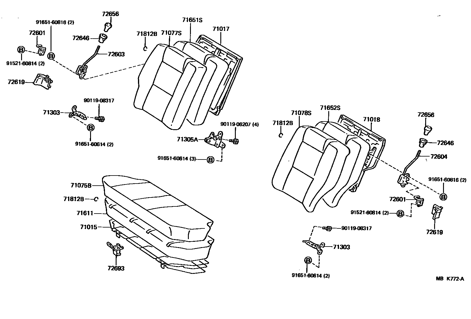 7102 — REAR SEAT & SEAT TRACK