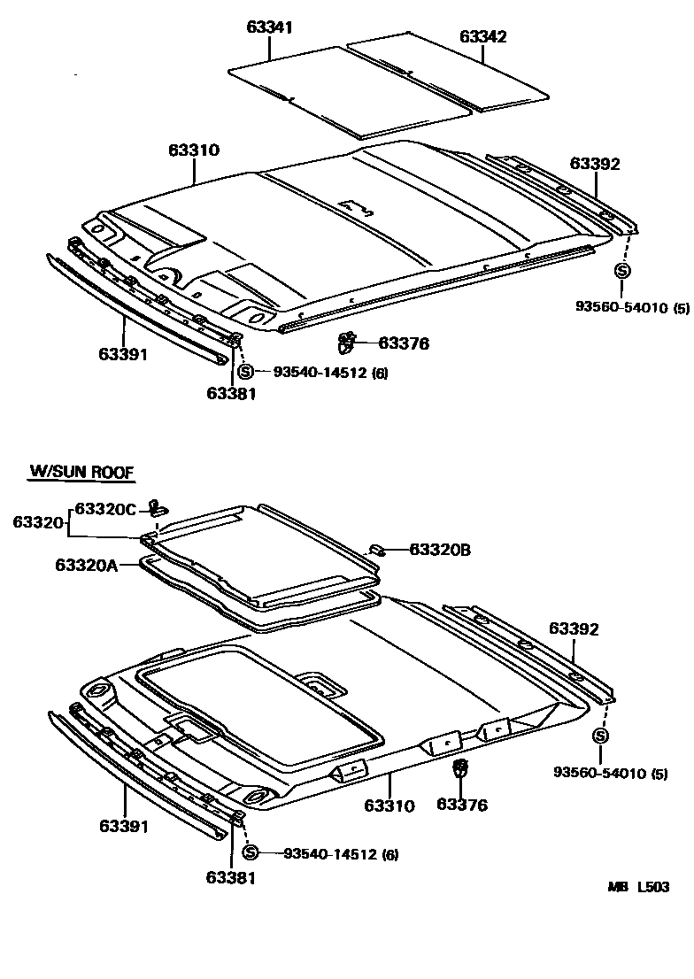 6402 — ROOF HEADLINING & SILENCER PAD