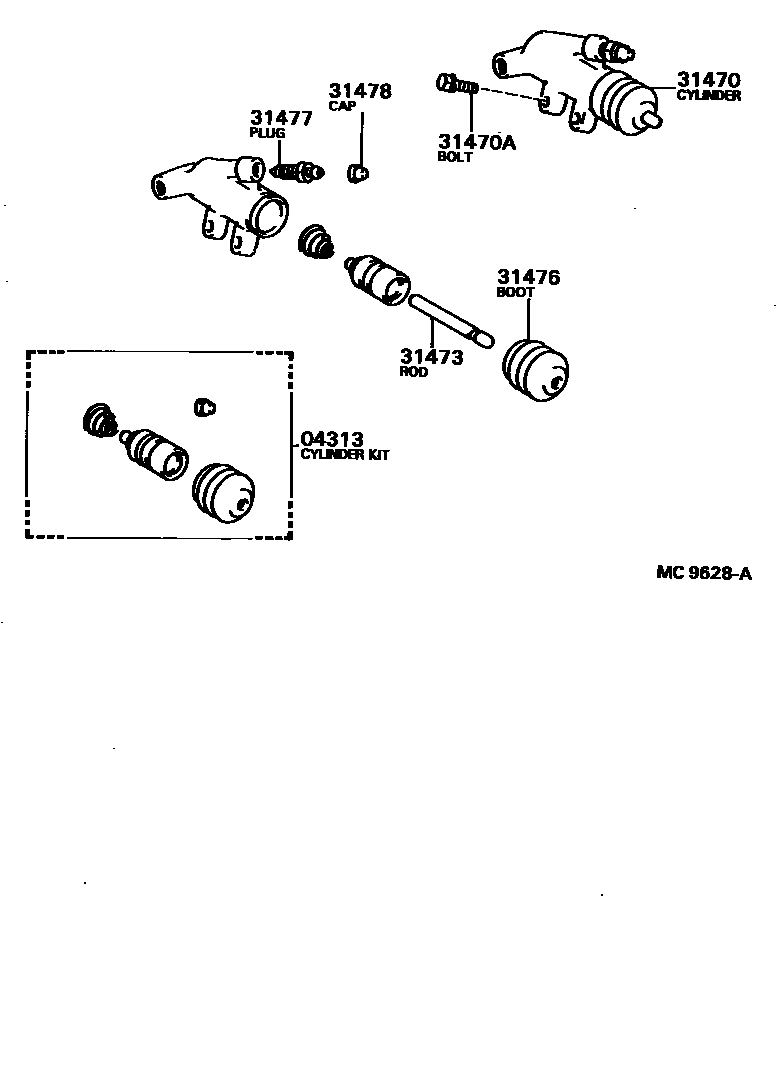 3105 — CLUTCH RELEASE CYLINDER