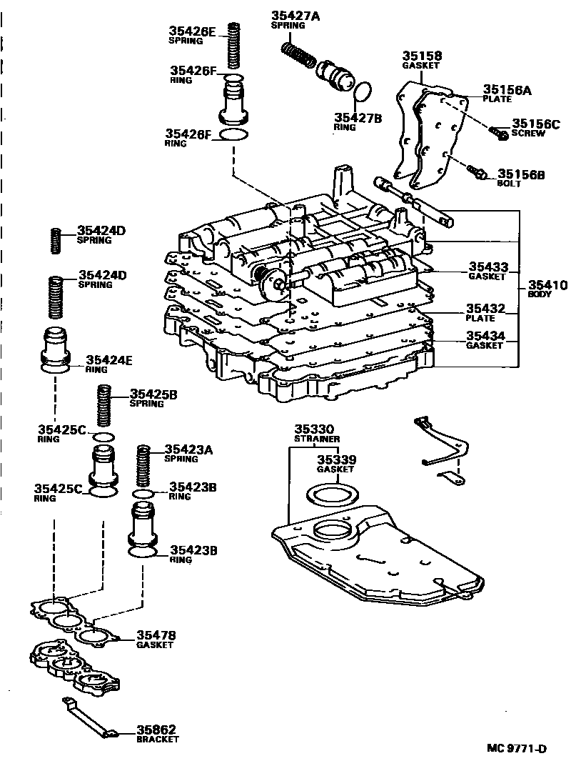 3512 — VALVE BODY & OIL STRAINER (ATM)