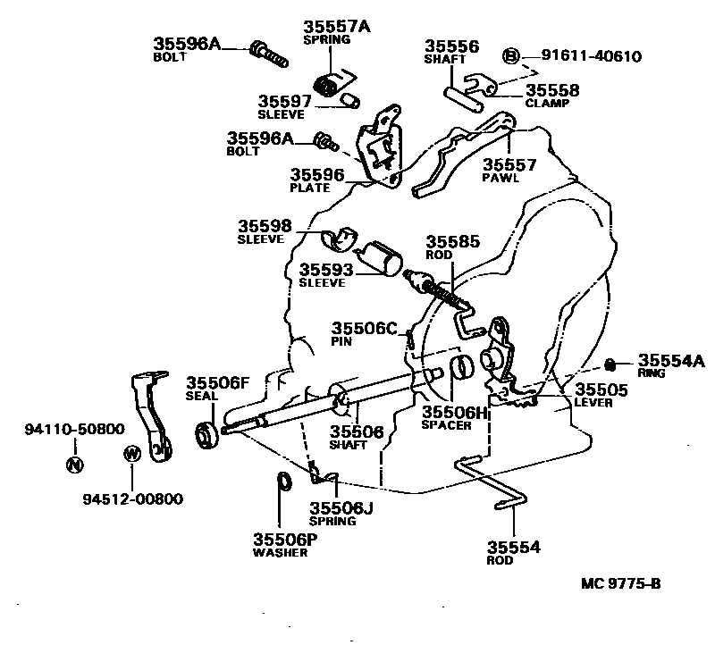 3513 — THROTTLE LINK & VALVE LEVER (ATM)