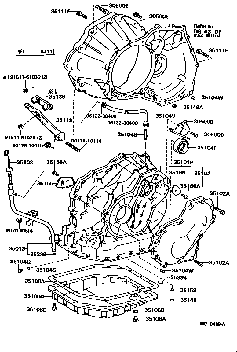 3503 — TRANSMISSION CASE & OIL PAN (ATM)
