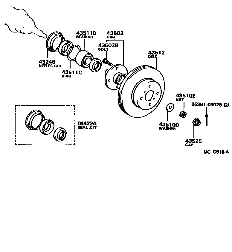 4303 — FRONT AXLE HUB