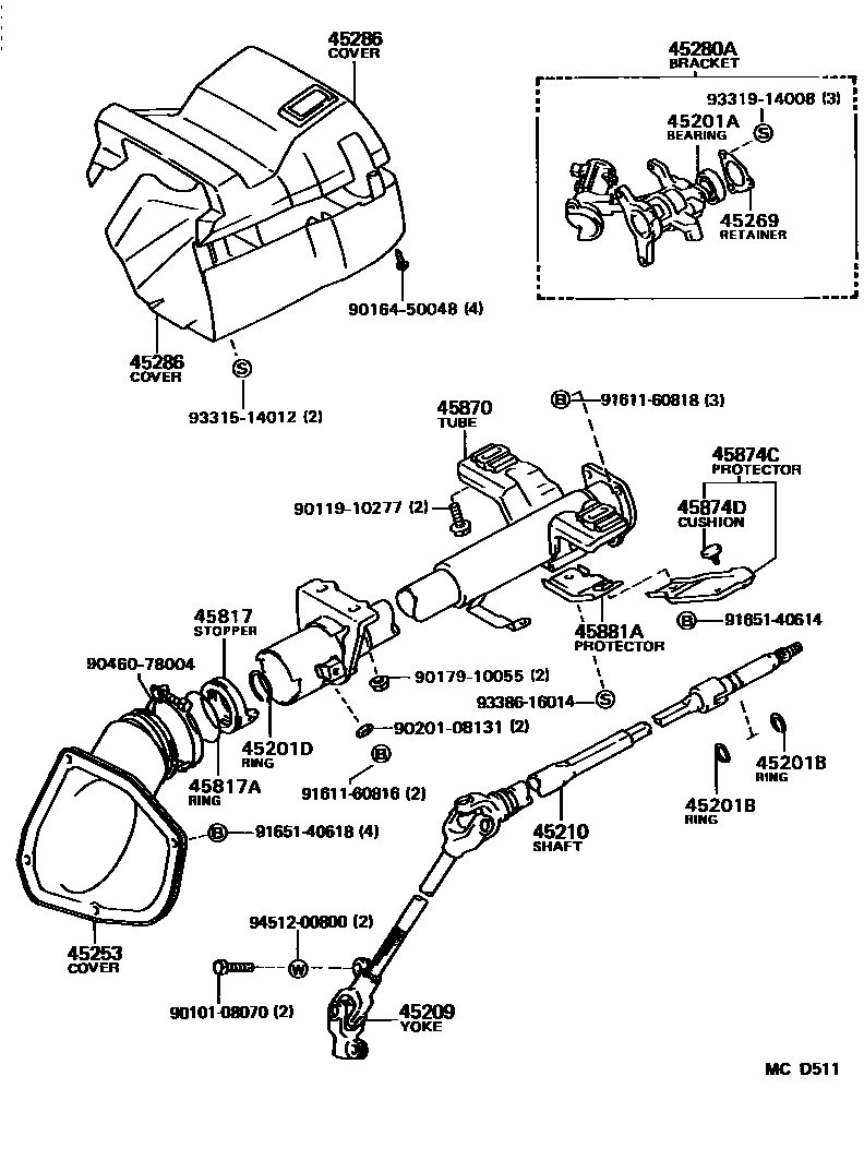 4501 — STEERING COLUMN & SHAFT