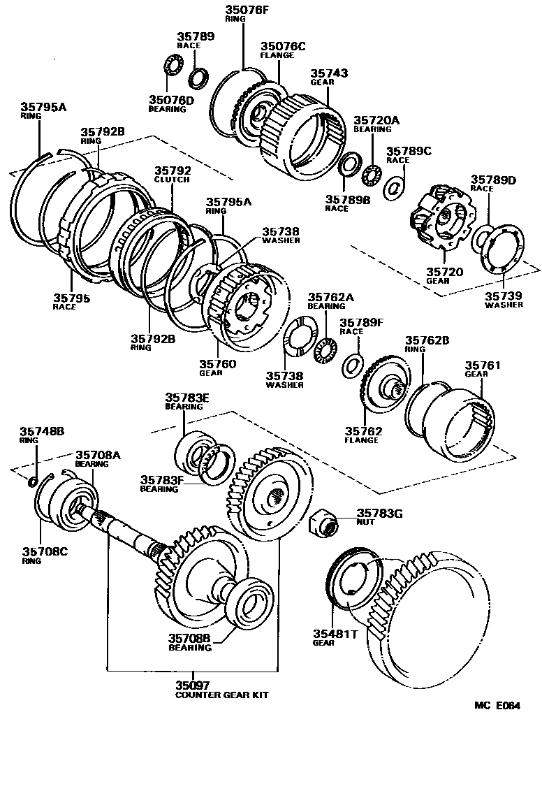 3510 — PLANETARY GEAR, REVERSE PISTON & COUNTER GEAR(ATM)
