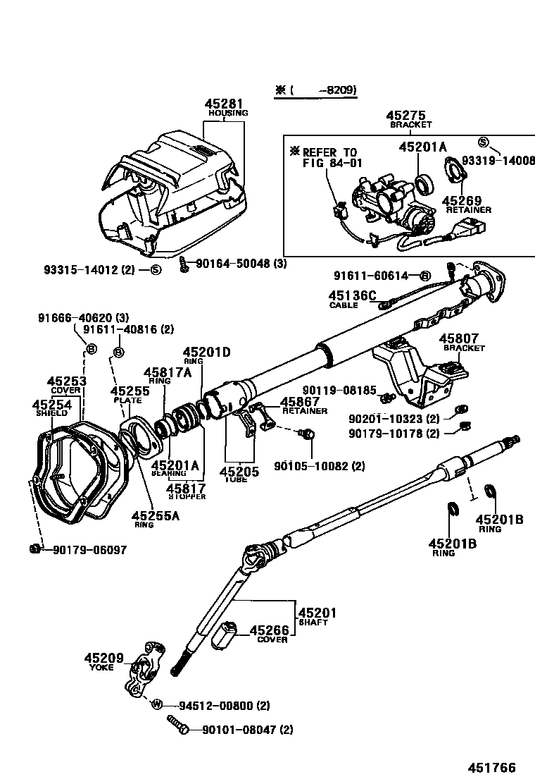 4501 — STEERING COLUMN & SHAFT