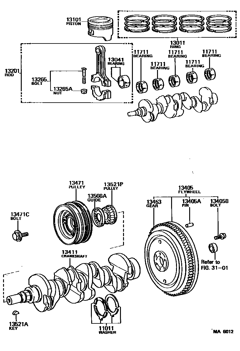 1301 — CRANKSHAFT & PISTON