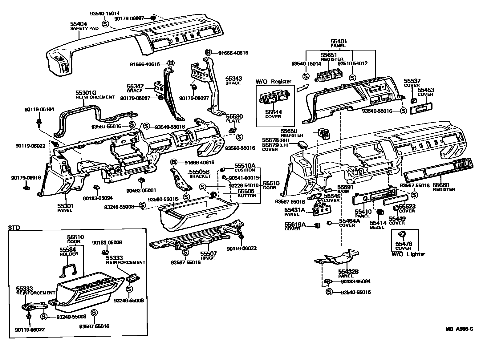 5501 — INSTRUMENT PANEL & GLOVE COMPARTMENT