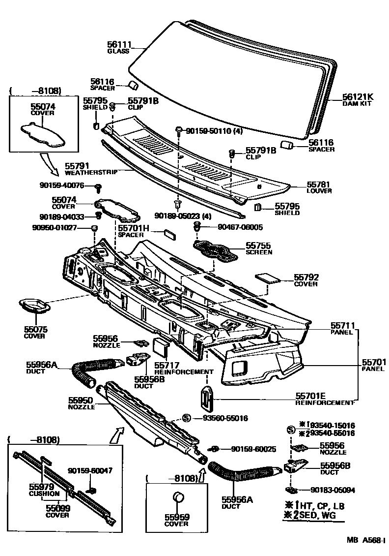 5503 — COWL PANEL & WINDSHIELD GLASS