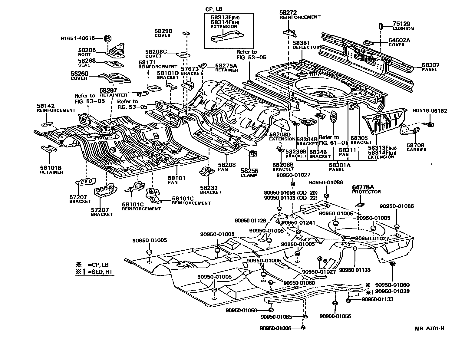 5801 — FLOOR PAN & LOWER BACK PANEL