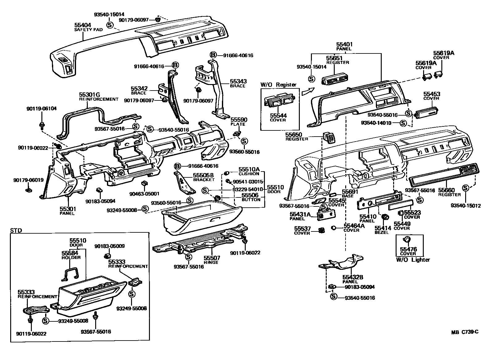 5501 — INSTRUMENT PANEL & GLOVE COMPARTMENT
