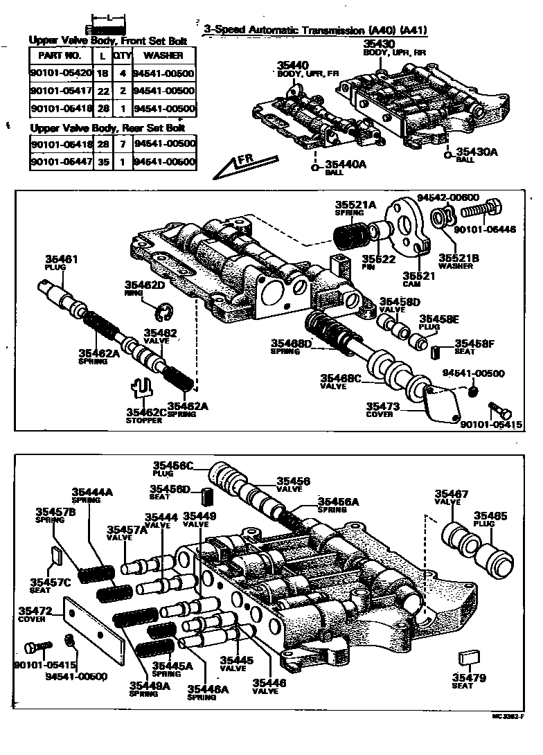 3512 — VALVE BODY & OIL STRAINER (ATM)
