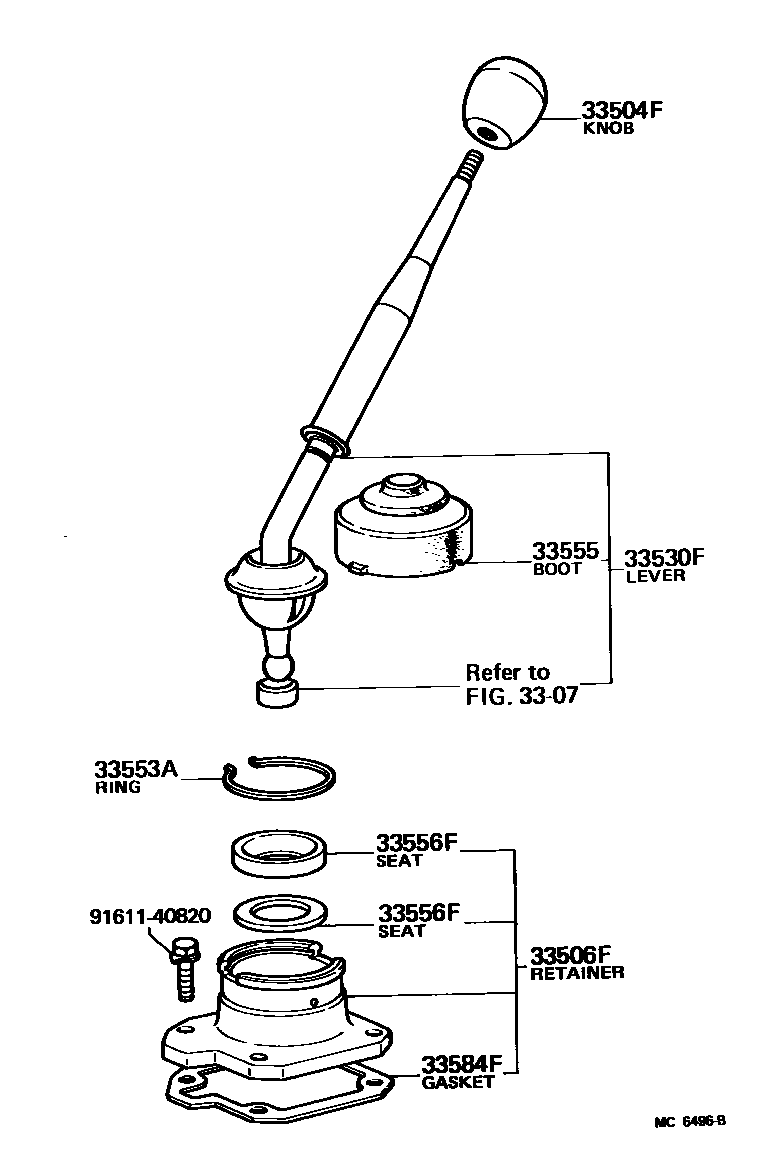 3312 — SHIFT LEVER & RETAINER