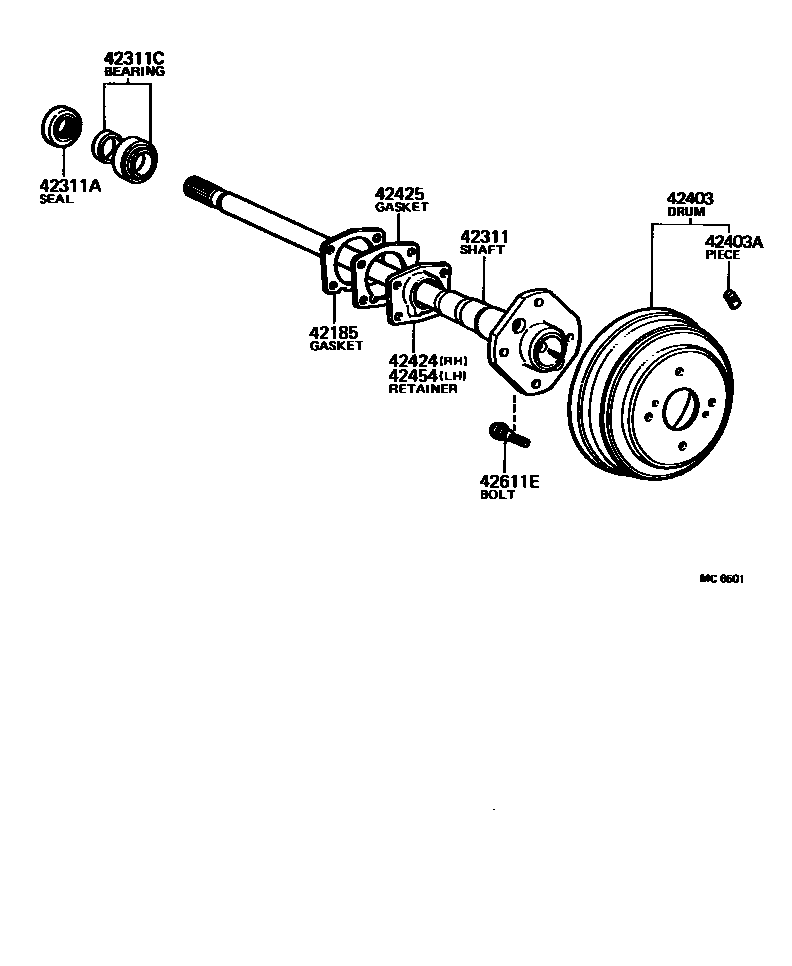 4102 — REAR AXLE SHAFT & HUB