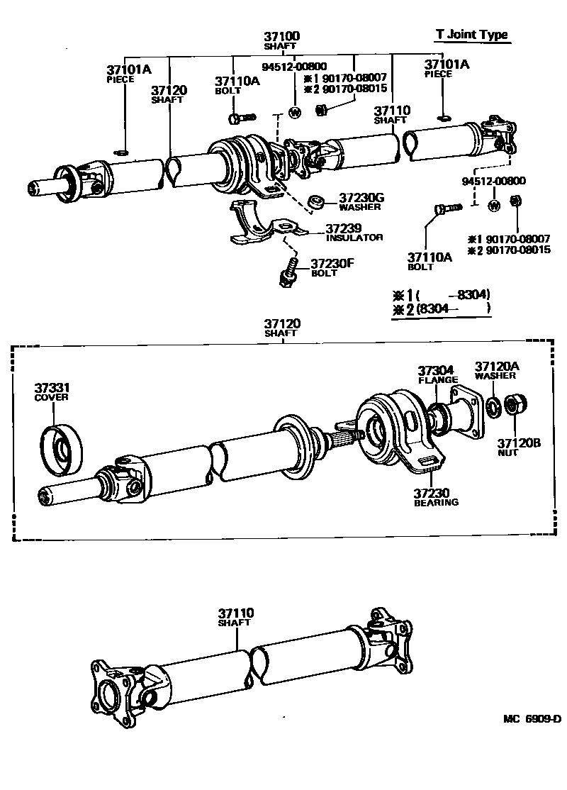 3701 — PROPELLER SHAFT & UNIVERSAL JOINT
